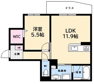 Adonis長束【1階】の間取り