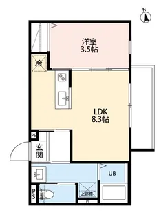 埼玉県三郷市早稲田2【アパート】の間取り