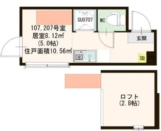 ハーモニーテラス成田東III【1階】の間取り
