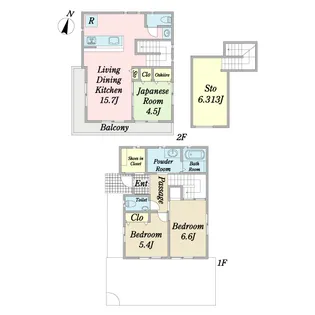 東京都杉並区西荻北1【一戸建】の間取り