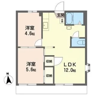 ナイスピア 弍番館【2階】の間取り
