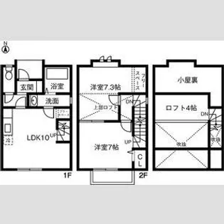 愛知県稲沢市祖父江町本甲宮東【一戸建】の間取り