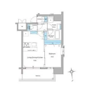 ルフォンプログレ南森町【8階】の間取り