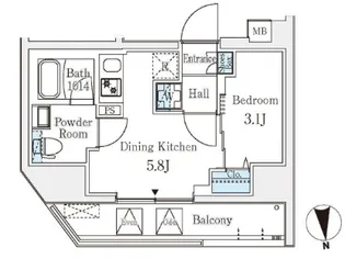 東京都文京区湯島3【マンション】の間取り