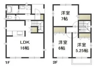 岡山県岡山市中区国富【一戸建】の間取り
