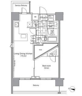 東京都渋谷区恵比寿南1【マンション】の間取り
