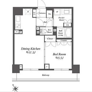 東京都目黒区下目黒3【マンション】の間取り