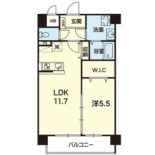 QueenRich大津【1階】の間取り