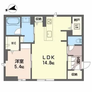 モンレーヴ本町【1階】の間取り