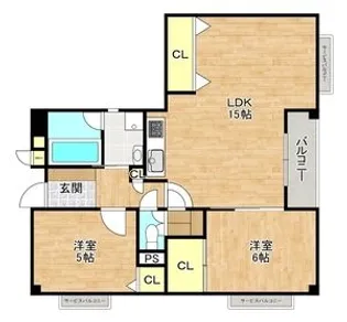 楠葉並木レジデンススクエア【1階】の間取り