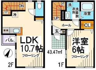 東京都杉並区下高井戸3【アパート】の間取り