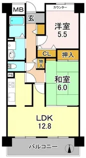 アレフ長吉【2階】の間取り