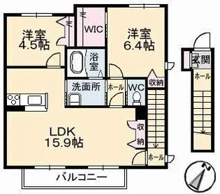 アッヴェニーレ C棟【2階】の間取り
