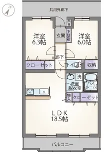 ヴィラ・エトワール【3階】の間取り