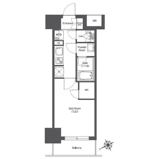 BPRレジデンス門前仲町【7階】の間取り