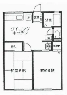 シティハイム 山川ハイツA【2階】の間取り