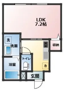 シャンテ四ツ井【1階】の間取り