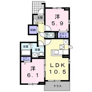 BEST HOUSE V A【1階】の間取り