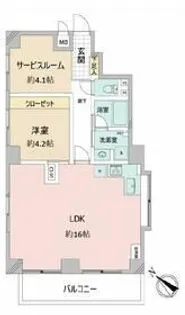 日商岩井第1玉川台マンション【6階】の間取り