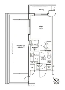 カスタリア雪谷【8階】の間取り