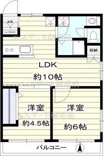 四谷御苑マンション【2階】の間取り