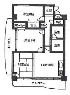 レジデンスマサノ3【5階】の間取り