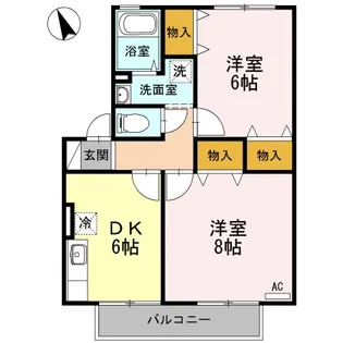 三才パレス A【2階】の間取り