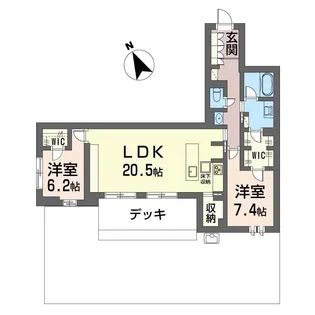 シャーメゾン藤雅庭【1階】の間取り