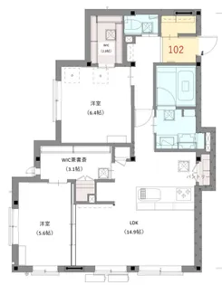 ラ メゾン ド ヴァンクール【1階】の間取り