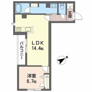 ジョイ フィールド【3階】の間取り