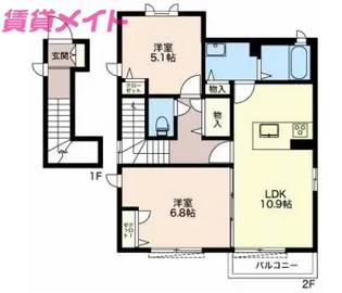 Ferio B【2階】の間取り