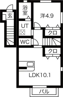 レガーメeast【2階】の間取り