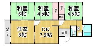 宝塚光明住宅3号棟【4階】の間取り