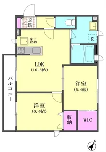 エクセルパール森ヶ崎【1階】の間取り