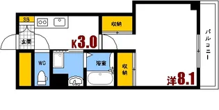 ヴィラオアシス【7階】の間取り