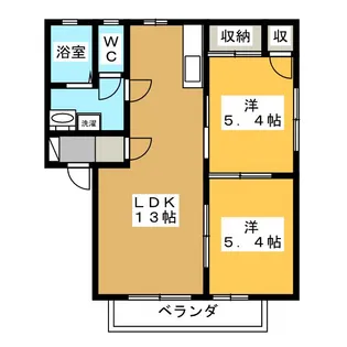 ディアス京町 A【2階】の間取り