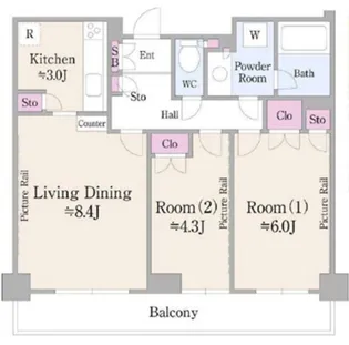 ラフィーネ阿佐谷【7階】の間取り