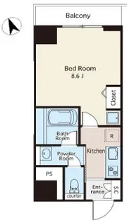 ユゥーアップ四ツ谷【5階】の間取り