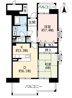 URグリーンヒルズ六甲【13階】の間取り