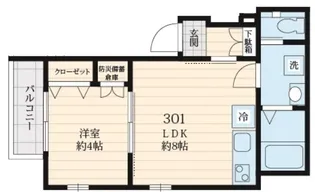 FLOR DE CEREZO【3階】の間取り