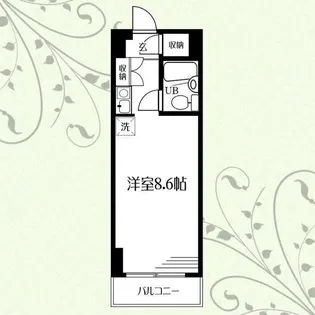 ハイツ鹿島の森【2階】の間取り