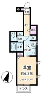 クレール駒澤【1階】の間取り