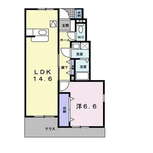 レ・パラッツオII【1階】の間取り