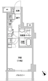 メトロステージ上野【2階】の間取り