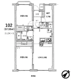 エクセルコート千駄木【1階】の間取り