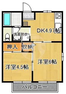 フレグランスきぬたIIB【2階】の間取り