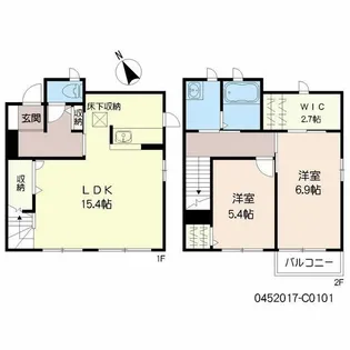 ディアス中嶋 C棟【1階】の間取り