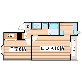 キャステール砂押I【1階】の間取り