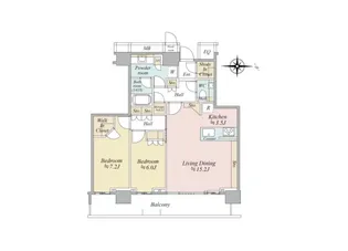 ザ・パークハウス晴海タワーズ ティアロレジデンス【36階】の間取り