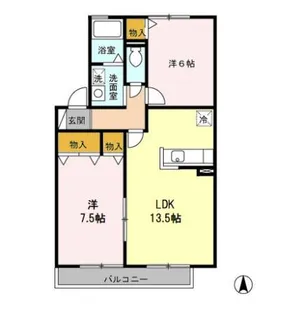 ドムス清華【1階】の間取り